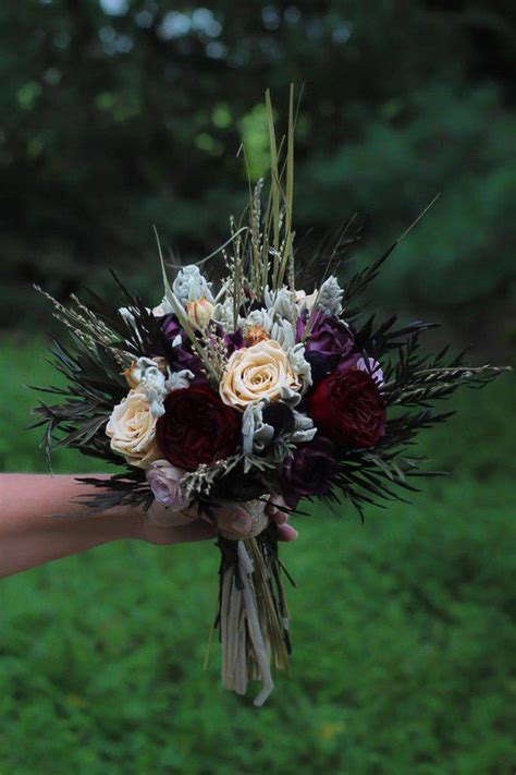 We would like to show you a description here but the site won't allow us. Burgundy Plum and Cream Dried Flower Wedding Bouquet The ...