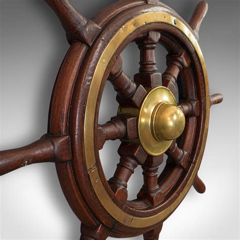 Antiques Atlas Antique Original Ships Wheel English Oak