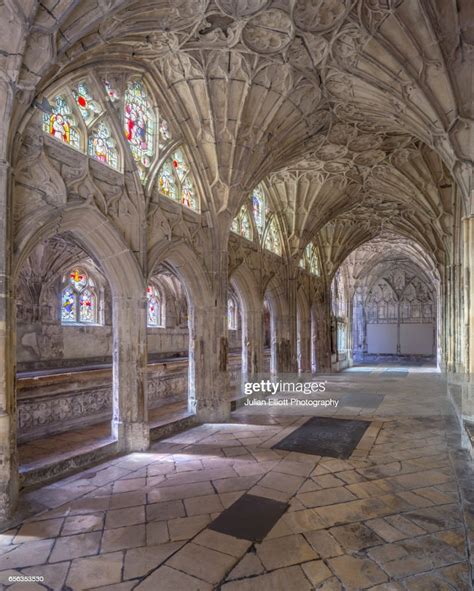 Fan Vaulting In Gloucester Cathedral Cloister High Res Stock Photo