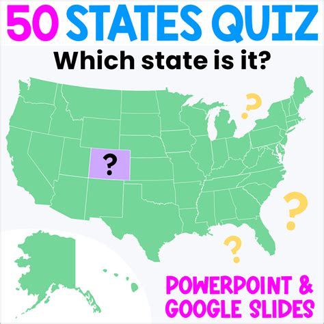 50 States Map Quiz Identify The State On Us Map Interactive Whole