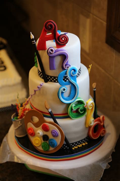 Buying a birthday cake from a bakery can be very expensive but, there are tons of simple creative birthday cakes that you can make on your own. Artists Cake - CakeCentral.com