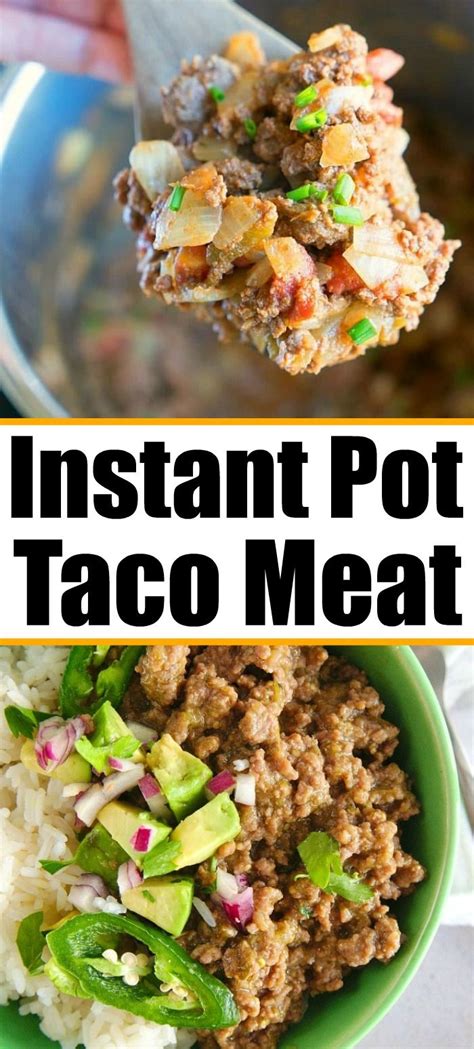 Place 1/2 cup of water in the bottom of your instant pot pressure cooker and put the silver trivet that comes with the instant pot inside. Instant Pot taco meat with ground beef is an easy one pot ...