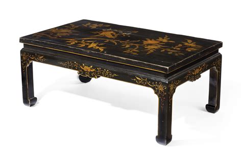 A Chinese Black And Gilt Lacquer Coffee Table 20th Century Christies