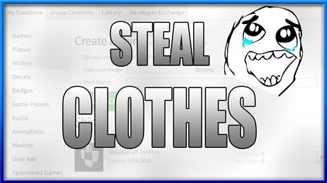 Roblox How To Steal Shirtspantst Shirts On Roblox 2018 Youtube