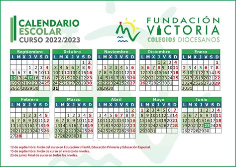 Calendario Escolar Para El Curso 20222023 En La Provincia De Málaga Fundación Victoria