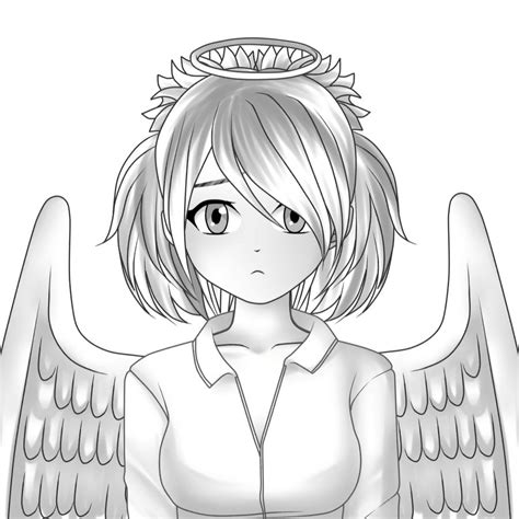 Angel Girl Anime Sketch By Sahyuti On Deviantart