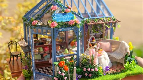 Diy Miniature Rose Garden Tea House Mô Hình Diy Vườn Trà Youtube