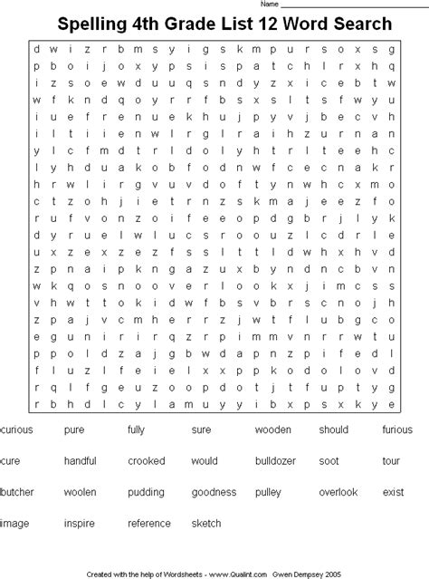 Fourth Grade Sight Words 4th Grade Word Search Power Up