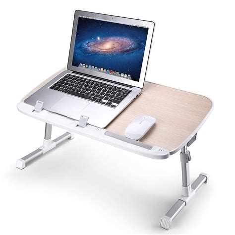 Bamboo wood extendable laptop computer notebook desk bed sofa tray folding stand. AboveTEK Folding Laptop Table Stand for Bed, Portable Lap ...