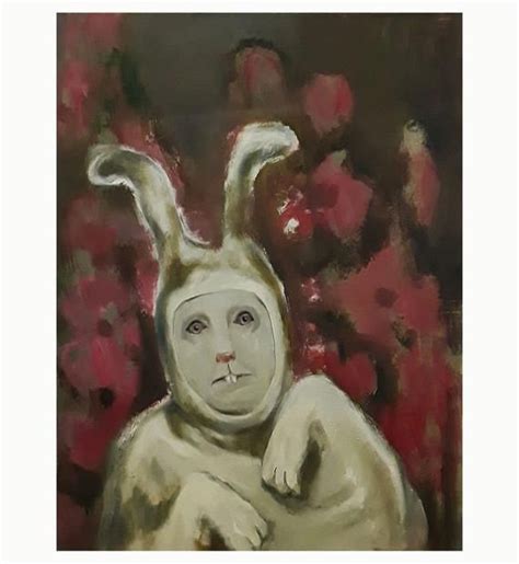 Bunny Man Original Oil Painting On Canvas Free Shipping In Us Oil Painting On Canvas Original
