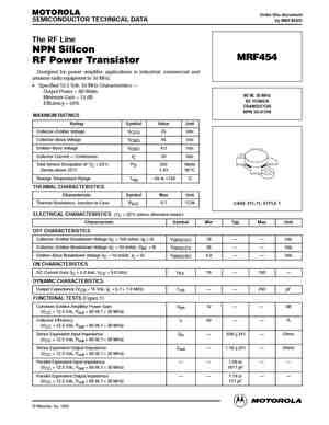 MRF458 Datasheet, Equivalent, Cross Reference Search. Transistor Catalog