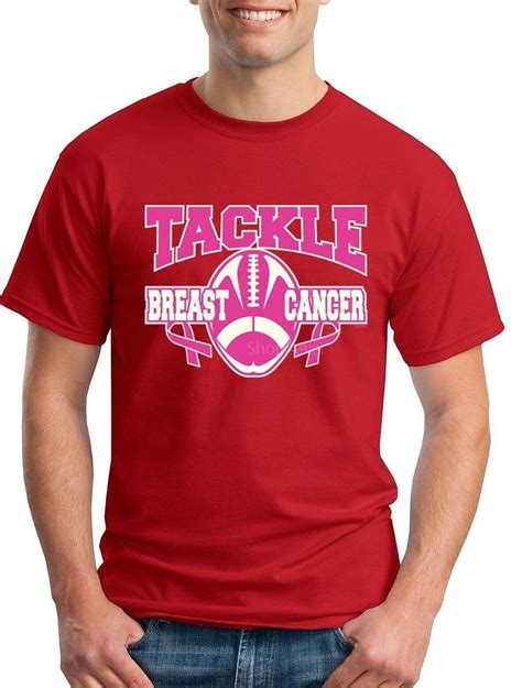 tackle breast cancer t shirt pink ribbon awareness shirts ebay