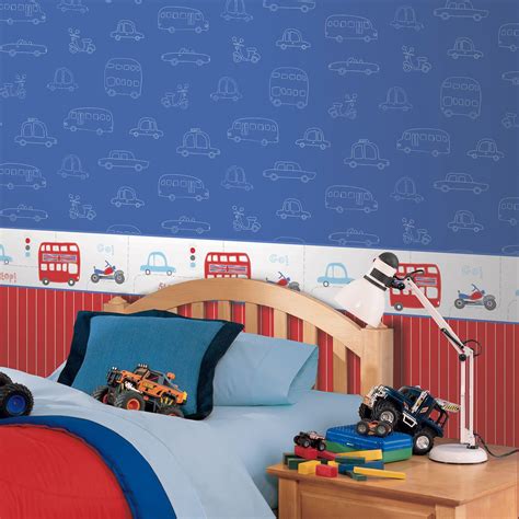 Transport And Vehicles Themed Wallpaper And Borders Bedroom