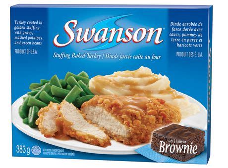 In 1954, the frozen tv dinner was being sold commercially by swanson. Swanson Stuffing Baked Turkey Frozen Dinner | Walmart Canada