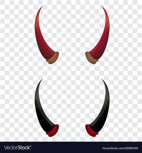 Red And Black Devil Horns Isolated Royalty Free Vector Image
