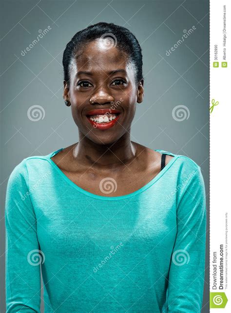Young Happy Black Woman Smiling Stock Photo Image Of Characters