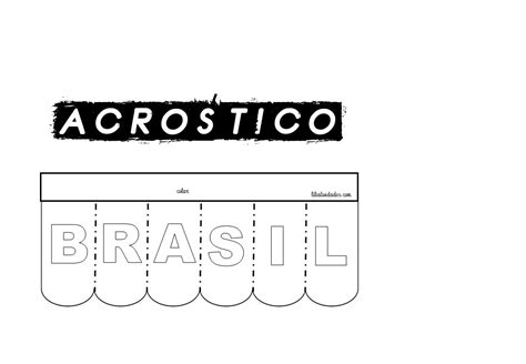 Acrostico Com A Palavra Brasil