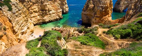 Espectacular costa del algarve suroeste. El Algarve en Portugal