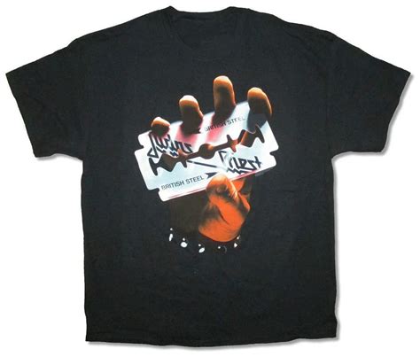 Judas Priest British Steel Album Cover Black T Shirt New Official Rob