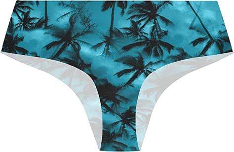 Amazon Com Palm Tree Shirt Tropical Pattern Hot Womens Hipster Panties