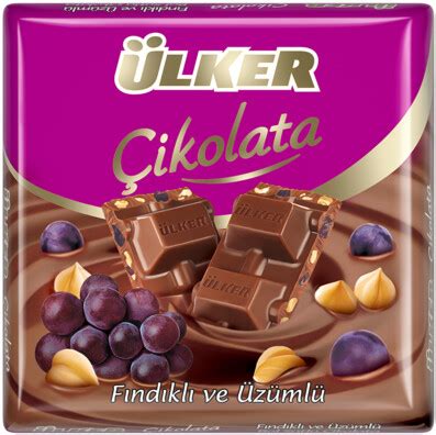 Ülker Üzümlü Fındıklı Kare Çikolata 65 gr FenerMarket