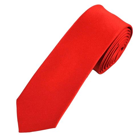 Plain Rosso Red Skinny Tie From Ties Planet Uk