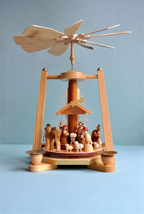 Our selection of christmas pyramids for sale includes versions powered by votive or tea candles and models using very small tapered candles. Handmade "Nativity Scene" WindMill Pyramid - Erzgebirge ...