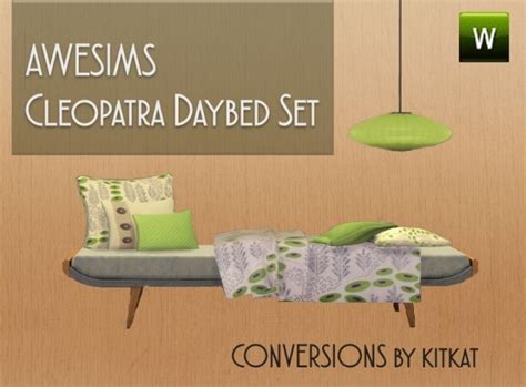 Awesimss Cleopatra Daybed Set Conversions Sims 4 Decor