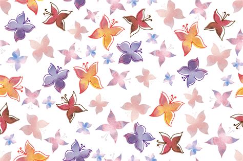 Watercolor Pattern With Butterflies ~ Patterns On Creative Market