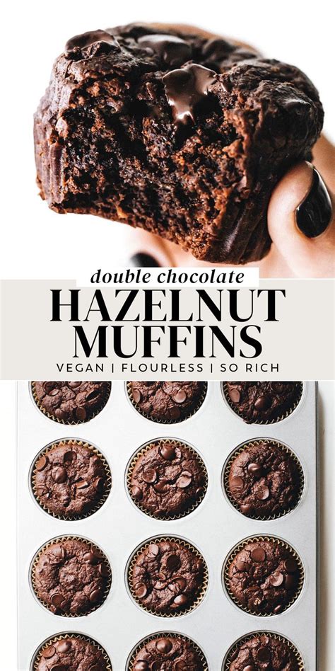 Chocolate Hazelnut Muffins With Text Overlay