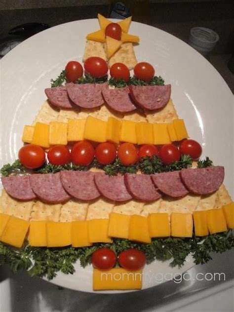 Easy cheesy christmas tree shaped appetizers an alli event Cracker Sausage & Cheese Christmas Tree Platter | Holiday ...