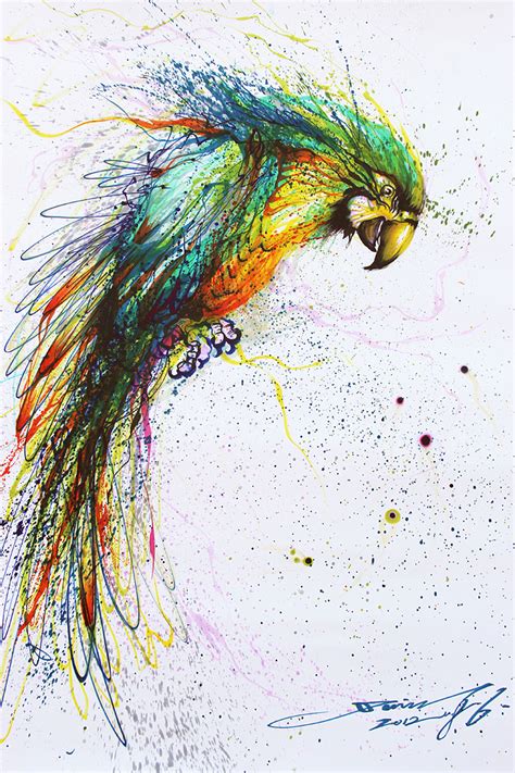 Splattered Ink Animal Paintings By Chinese Artist Hua Tunan