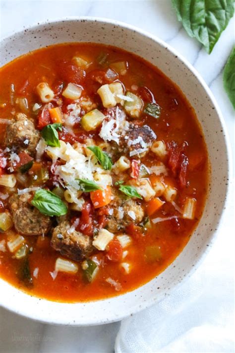 Instant Pot Turkey Meatball Soup L Skinnytaste