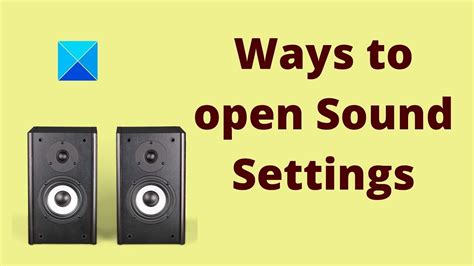 How To Open Sound Settings On A Windows Computer Youtube