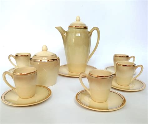 Mid Century Modern Espresso Set Russian Tea Pot Cups And Etsy