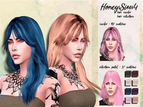 The Sims Resource Wings On Hair Retextured By Honeyssims Sims 0 Hot