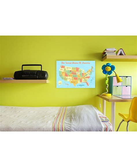 Stupell Industries United States Of America Usa Kids Map Wall Plaque