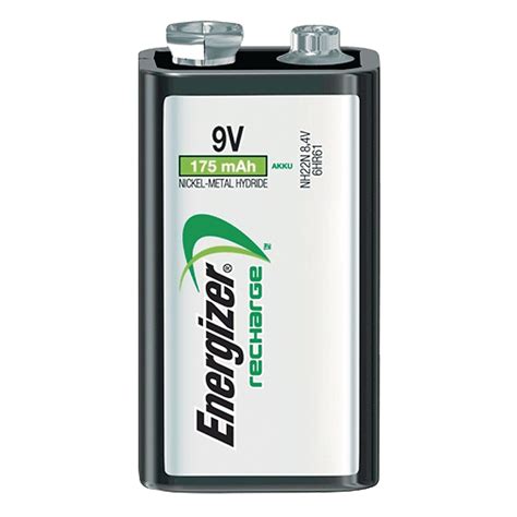 He1010077 Energizer Rechargeable Nickel Metal Hydride Battery 9v