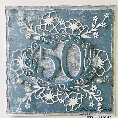 Tutti Designs 50th Anniversary Or Birthday Card