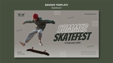 Free Psd Skateboard Lesson Banner Template