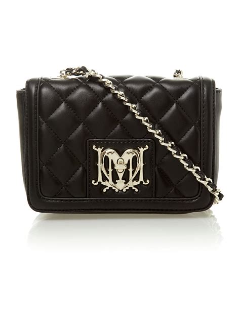 Love Moschino Super Quilted Mini Crossbody Bag In Black Lyst
