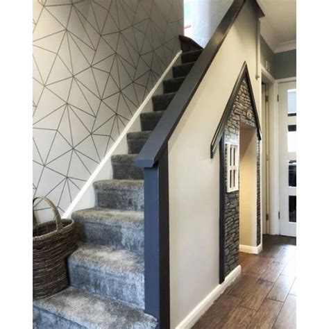 Zara Shimmer Metallic Wallpaper Soft Grey Silver Wallpaper Stairs