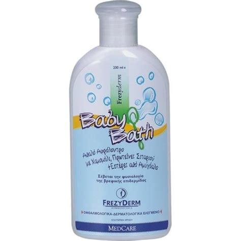 The gentle bath for your baby's daily bath that respects the ph, normal skin flora and infant's skin barrier thanks to its mild surfactants that offers cleansing without causing irritation. Frezyderm Baby Bath with Chamomile-Wheat Proteins & Almond ...