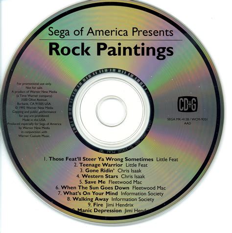 They are generally used in conjunction with either extracting from, or burning to, music audiocd. Rock Paintings - CD+G Sampler (U) ISO