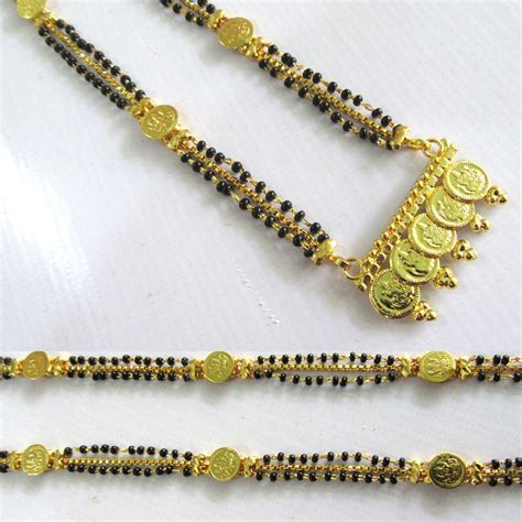 Gold Plated Classic Long Lakshmi Mangalsutra Buy Gold Plated Classic Long Lakshmi Mangalsutra