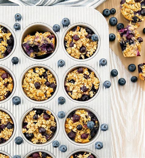 Easy Baked Blueberry Oatmeal Cups Kirbies Cravings Recipe