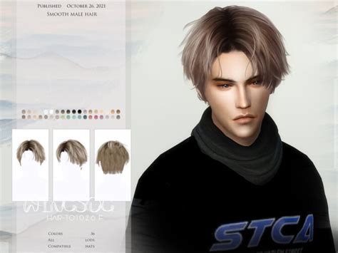 Smooth Male Hair To1026 By Wingssims At Tsr Lana Cc Finds