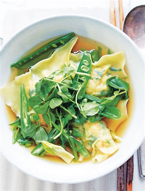 My guide to how to make dumpling wrappers at home. Jamie's Snow Pea & Prawn Dumplings In Broth Recipe ...