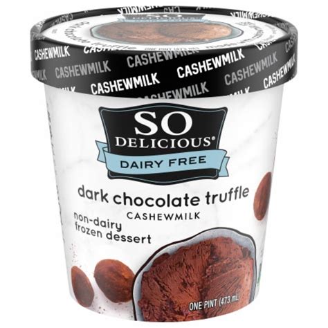 SO Delicious Dairy Free Dark Chocolate Truffle Cashewmilk Frozen