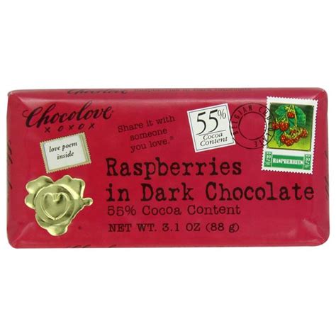 Chocolove Premium Chocolate Bars Raspberries In Dark Chocolate 32 Oz